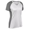 CHAMPRO Girls' Baseball Jersey, White, Graphite view 1