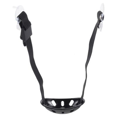 VOSAREA Universal Hard Hat Chin Strap Helmet Chin Strap with Black Elastic Strap and Chin Cup for General Headwear Protection (Black)