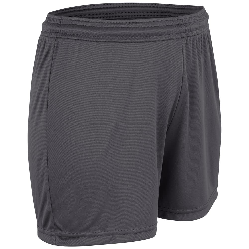 Champro Vision Athletic Shorts, Girls' Medium, Charcoal