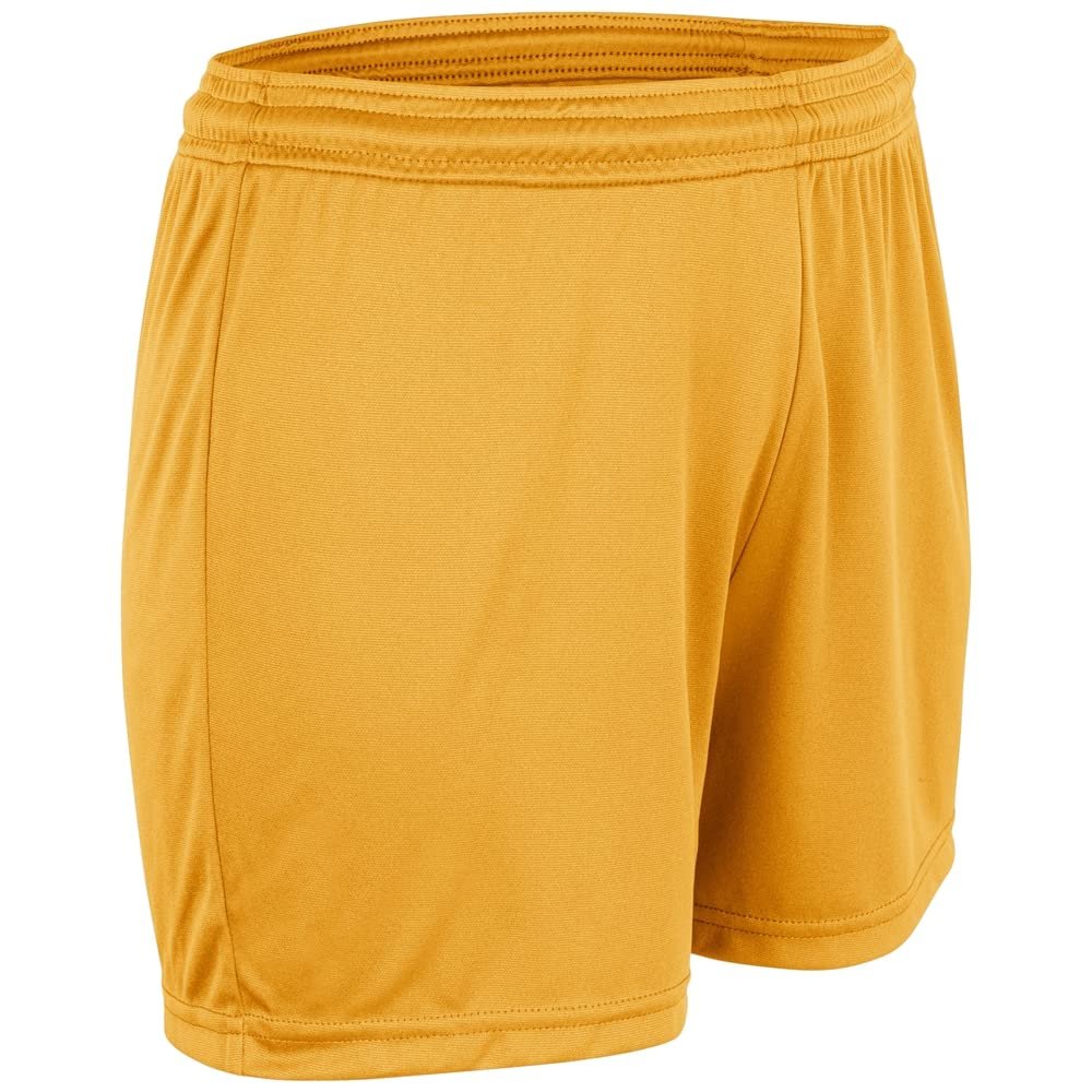 Champro Vision Athletic Shorts, Girls' Medium, Gold