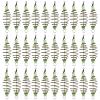 BESPORTBLE Luminous Pearl Fish Bait Olive Shaped Spring Fishing Feeder with Glow Beads 30Pcs Carp Fishing Accessories Carbon Steel Bait Saver for Low Light view 1