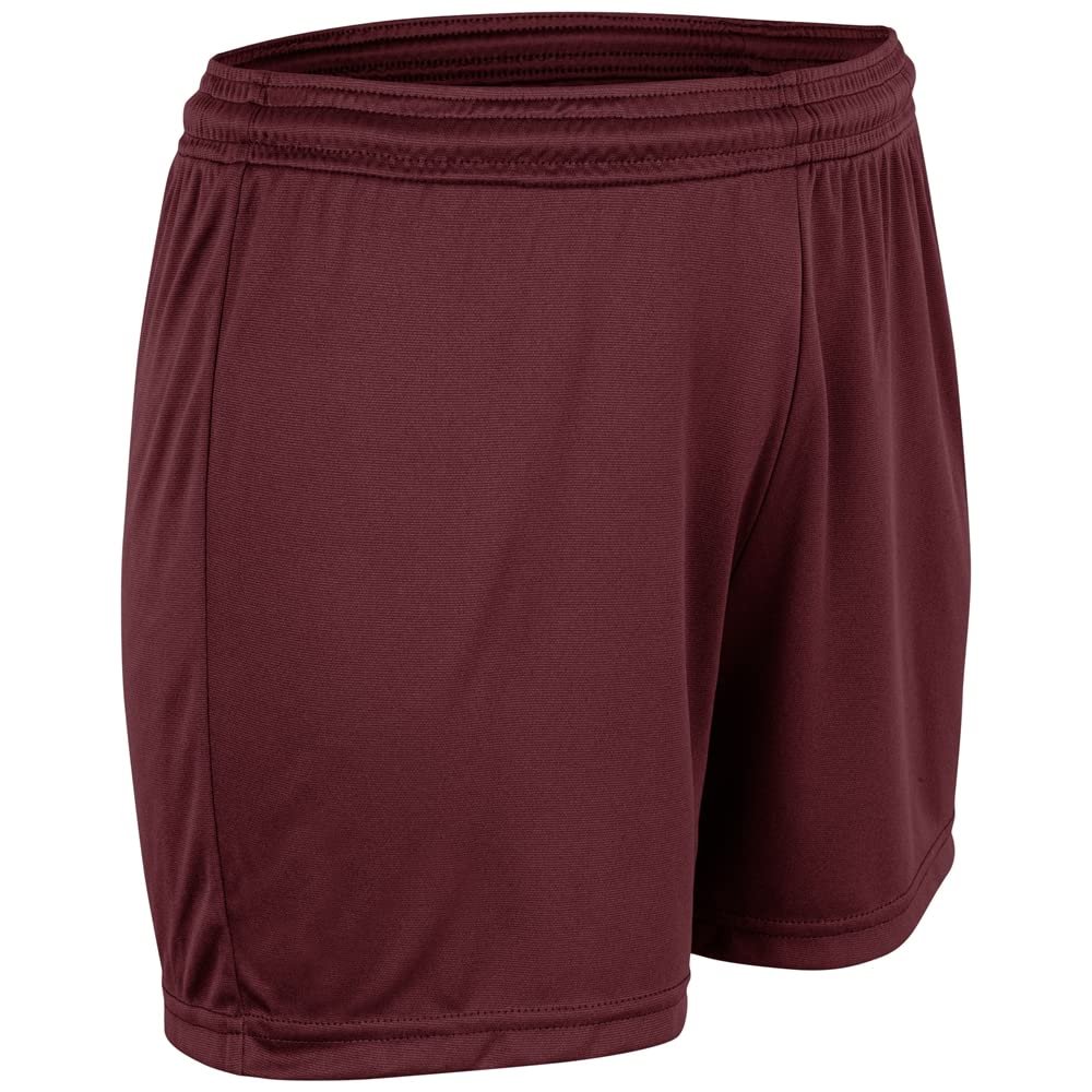 Champro Vision Athletic Shorts, Girls' Large, Maroon