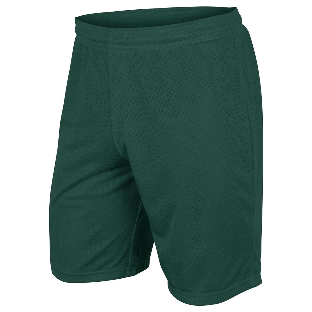 CHAMPRO Dynamic Tricot Mesh Shorts, 9" Inseam, Adult 3X-Large, Forest Green