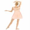 RUNQHUI Women Lyrical Modern Dance Costume Sleeveless Cutout Back Ice Skating Ballet Leotard Dress Pink Large view 2