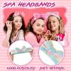 Xuhal 36 Pcs Spa Party Supplies for Girls 12 Kimono Robe V Neck Bathrobe 12 Soft Spa Headband 12 Disposable Foam Slippers small size(Size 6,Pink) view 4