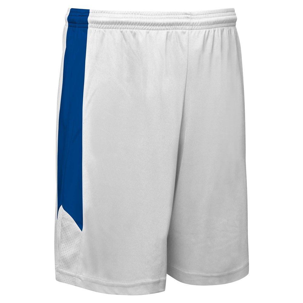 Dagger Basketball Shorts, Youth Medium, White, Royal