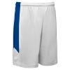 Dagger Basketball Shorts, Youth Medium, White, Royal view 1