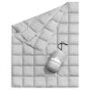 zzlamb Down Camping Blanket Light Grey, Warm Outdoor Travel Blanket Indoor Down Throw 650 Fill Power, Lightweight & Portable for Couch Backpacking Stadium Plane Picnic RV Beach, 50x77in view 1
