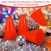Woanger 24 Pieces Cheer Megaphone for Party Favors Sports Cheers Party Noisemaker Plastic Megaphone for Sports Match Outdoor Activities(Red) view 3