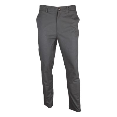 JEsilunmaMY Men's Casual Pencil Pants Mid Waist Slim Fit Slacks Skinny Dress Pants Solid Color Lounge Trousers with Pockets (Grey,Large)