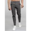 JEsilunmaMY Men's Casual Pencil Pants Mid Waist Slim Fit Slacks Skinny Dress Pants Solid Color Lounge Trousers with Pockets (Grey,Large) view 2