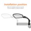 Bicycle Rear View Mirror, Bike Mirrors Handlebar Rearview Mirror Left Wide Range Foldable Handlebar Bicycle Mirror for Electric Bikes Motorcycles view 3