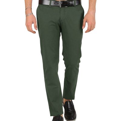 JEsilunmaMY Men's Business Dress Pants Mid Waist Slim Fit Skinny Suit Pants with Pockets Solid Color Casual Pencil Trousers (Dark Green,3X-Large)