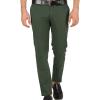 JEsilunmaMY Men's Business Dress Pants Mid Waist Slim Fit Skinny Suit Pants with Pockets Solid Color Casual Pencil Trousers (Dark Green,3X-Large) view 1