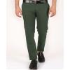 JEsilunmaMY Men's Business Dress Pants Mid Waist Slim Fit Skinny Suit Pants with Pockets Solid Color Casual Pencil Trousers (Dark Green,3X-Large) view 2