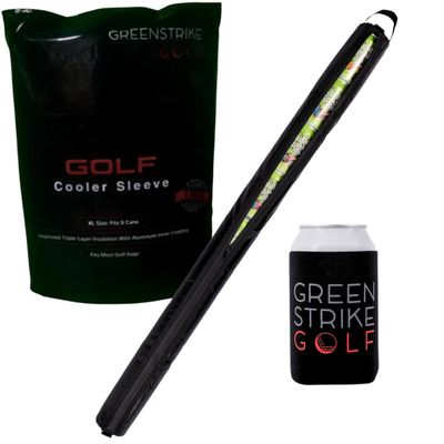 9 Can Golf Beer Sleeve with 3-Layer Insulation that Keeps Drinks Cold for 6-8 Hours No Mess Leak-Proof Zipper Golf Cooler Bag Popular Golfing Gifts & Must-Have Golfing Accessories for Men