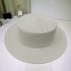 Casual Womens Straw Panama Hat Summer Beach Solid Colours Sun Hat Sunscreen Sun Visor Cap (White, One Size) view 3