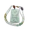 3.1" China Nature Certified Grade A Jadeite Jade Wealth Dragon Necklace Pendant 2154 view 1