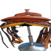 Handcarved Genuine Leather Western Barrel Racing Horse Saddle with Suede Fiber Glass Seat and Fiber Glass Tree, Brown 16 Inch view 4