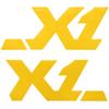 2006 MasterCraft X1 Boat Decal 2323605 | Yellow Stickers (Set of 2) view 1