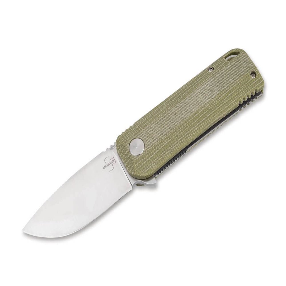 BKER PLUS Baba Yaga - pocket knife with Micarta handle scales - folding knife with M390 blade - small knife with clip