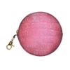 Anuschka Women's Original Hand Painted Genuine Vegetable Tanned Leather Round Coin Purse - Croco Embossed Berry view 1