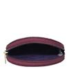 Anuschka Women's Original Hand Painted Genuine Vegetable Tanned Leather Round Coin Purse - Croco Embossed Berry view 3