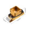 PATIKIL Billiard Magnetic Chalk Holder, Aluminum Alloy Pool Billiard Cue Chalk Tip Case with Belt Clip for Snooker Sports Accessories, Gold Tone view 2