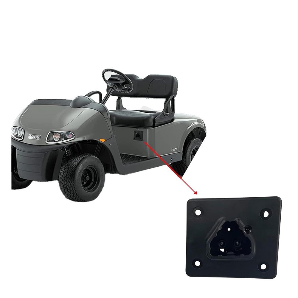 Huskey EZGO 48V Delta-Q Golf Cart Charger Receptacle for 2014-Up TXT Electric Golf Carts, Replaces OEM Part # 602529, 613304, After-Market Reference # 8054
