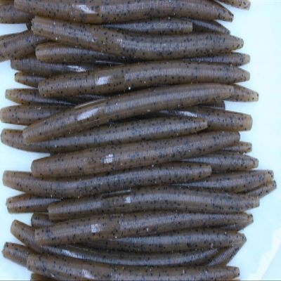 5" Pumpkinseed Stick Baits Wacky Plastic Worms Bass Fishing 50 Pack