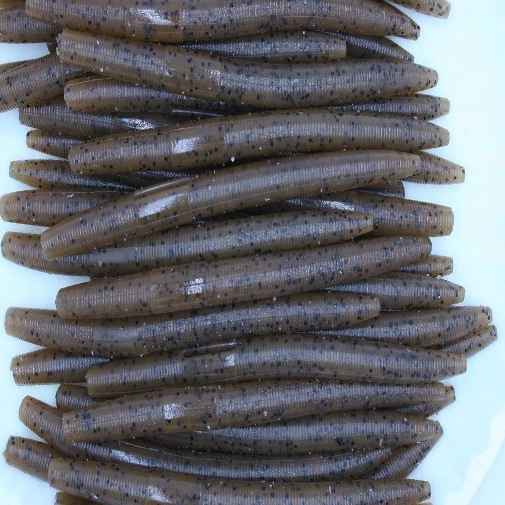 5" Pumpkinseed Stick Baits Wacky Plastic Worms Bass Fishing 50 Pack