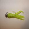 8 pk White/Chartreuse Sparkle Crappie Fishing Tube Jigs Bluegill Perch Walleye 1/32 oz