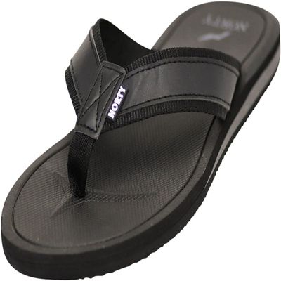 NORTY Men's Arch Support Flip Flop Sandal, Black 42211-10D(M) US
