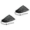 CIYODO Elastic Sports Ball Bag Mesh Drawstring Bag for Toys Sundries Large Mouth Polyester Black