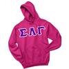 Greek Underdog Sigma Lambda Gamma Twill Letter Hoodie Pink - Small view 1