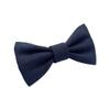 Handmade Pre-Tied Clip on Bow Tie for Baby to Young Boy (Small, Woven Navy) view 2