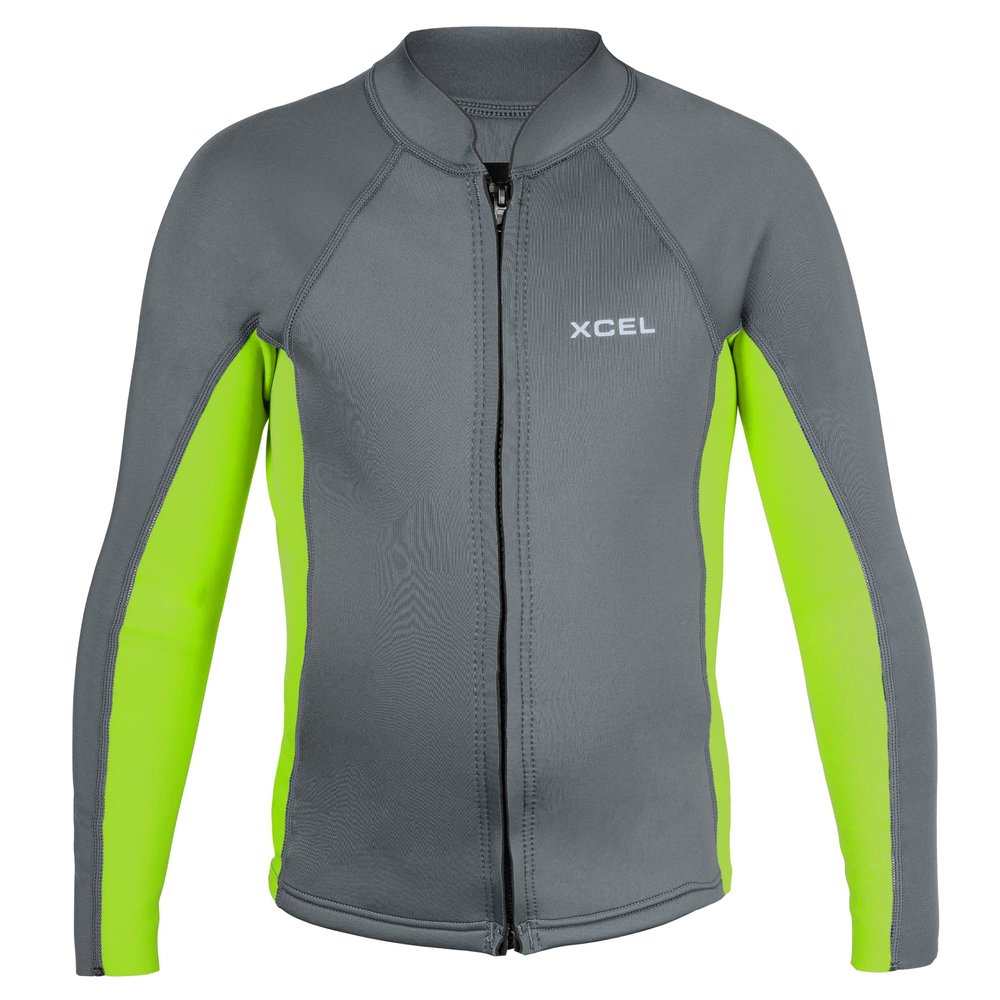 XCEL Youth Axis 2/1mm Front Zip Wetsuit Jacket - Light Carbon/Flume | 12