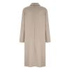 tuduoms Women's Double Breasted Duster Trench Coat Slim Mid-length Maxi Long Overcoat Elegant Solid Color Wool Blend Pea Coat view 3