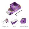 PATIKIL Billiard Magnetic Chalk Holder, Aluminum Alloy Pool Billiard Cue Chalk Tip Case with Belt Clip for Snooker Sports Accessories, Purple view 3