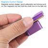 PATIKIL Billiard Magnetic Chalk Holder, Aluminum Alloy Pool Billiard Cue Chalk Tip Case with Belt Clip for Snooker Sports Accessories, Purple view 4