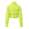 tuduoms Fashion Crop Puffer Jacket for Women Oversized Sherpa Collar Lightweight Quilted Down Coat Winter Warm Ski Jacket view 4