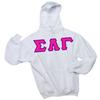 Greek Underdog Sigma Lambda Gamma Twill Letter Hoodie White - Small view 1
