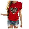 Women Love Heart Graphic Tees Shirt Short Sleeve Tops Tshirts Regular Fit Tunic Blouse Cute Funny Gift Clothes 2023 view 1