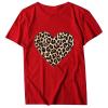 Women Love Heart Graphic Tees Shirt Short Sleeve Tops Tshirts Regular Fit Tunic Blouse Cute Funny Gift Clothes 2023 view 4