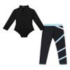 Huimingda Kids Girls Dance Gymnastics Athletic Workout Ballet Dance Leotard with Pants Light Blue 7-8 Years view 4