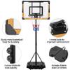 Yaheetech Portable Basketball Hoop System Basketball Goals Set Freestanding Basketball Stand 28'' PVC Backboard System 7ft-8ft Height with Wheels for Indoor/Outdoor Sports view 4