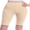 Design by Olivia Women's Basic Solid Active Yoga Biker Shorts Nude L view 2