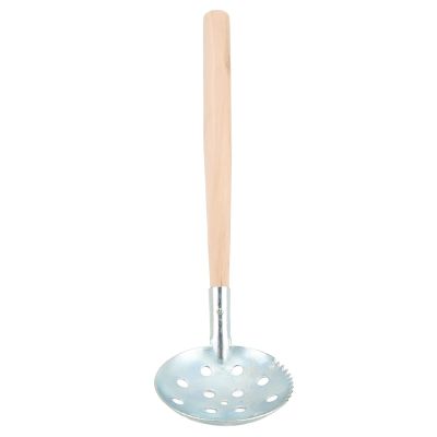 Ice Fishing Skimmer Scoop, Winter Ice Fishing Scooper with Wooden Handle Ice Slush Scoop Ice Fishing Gear for Scooping out Ice While Fishing