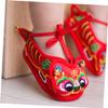 Kisangel 1 Pair Baby Tiger Head Shoes Baby Embroidered Shoes Animal Asian Sock Baby Hanfu Costume Accessories Chinese New Year boy Girl Shoes Child Silk Toddler view 2