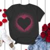 Women Love Heart Graphic Tees Shirt Short Sleeve Tops Tshirts Regular Fit Tunic Blouse Cute Funny Gift Clothes 2023 view 2